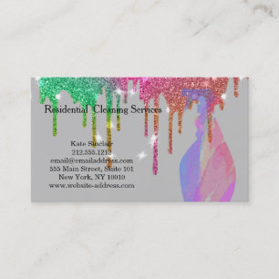 Tarjeta De Visita Botella moderna para pulverización de servicio de 