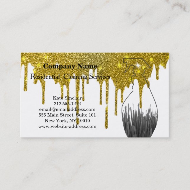 Tarjeta De Visita Botella moderna para pulverización de servicio de  (Anverso)