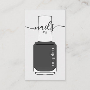Tarjeta De Visita Botella polaca de Nail Gray