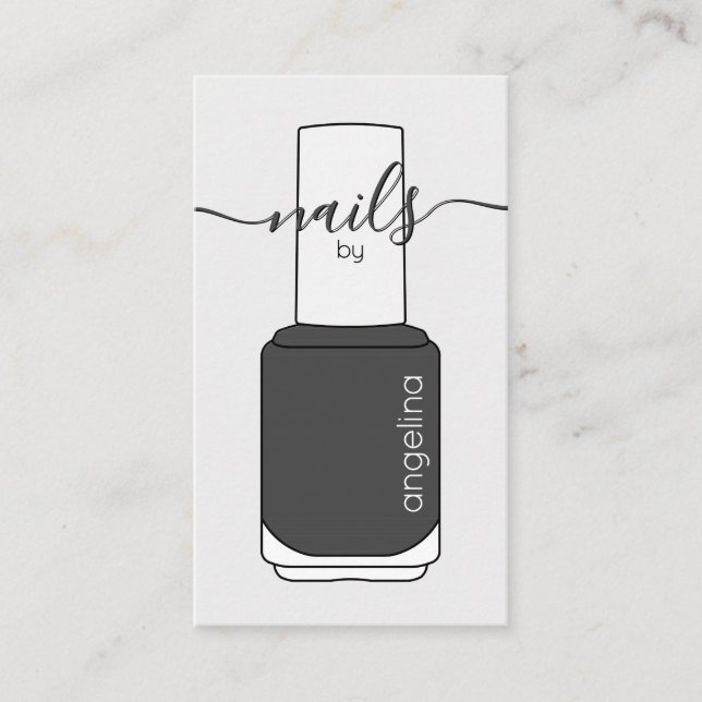 Tarjeta De Visita Botella polaca de Nail Gray (Anverso)