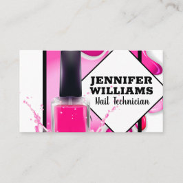 Tarjeta De Visita Botella polaca de Nail | Manicurista