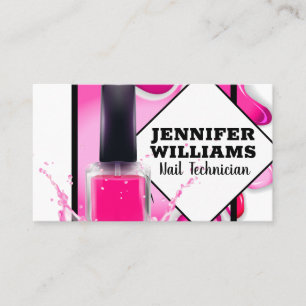 Tarjeta De Visita Botella polaca de Nail   Manicurista