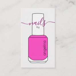 Tarjeta De Visita Botella polaca Nail Pink Hot Pink