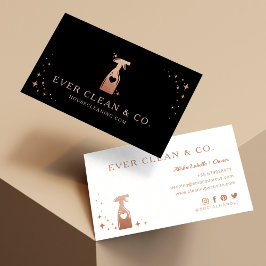 Tarjeta De Visita Botella spray Maid profesional y limpieza de casas