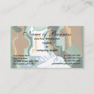 Tarjeta De Visita Botella y Frutero (1919) Cubismo por Juan Gris