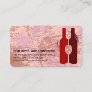 Tarjeta De Visita Botellas de Vino   Fondo con Textura   Viñedo
