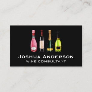 Tarjeta De Visita Botellas de vino Viñedo