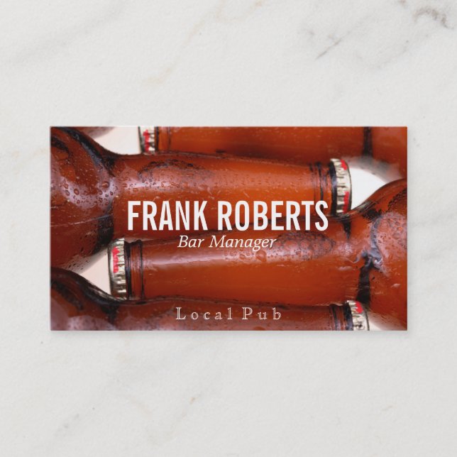 Tarjeta De Visita Botellas II (Anverso)