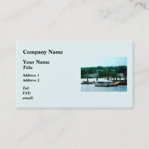 Tarjeta De Visita Botes de agua apilados en el muelle