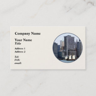 Tarjeta De Visita Botes - Schooner Against the Manhattan Skyline