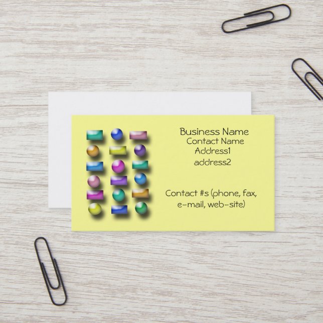 Tarjeta de visita - botones 3D (Anverso/Reverso In Situ)