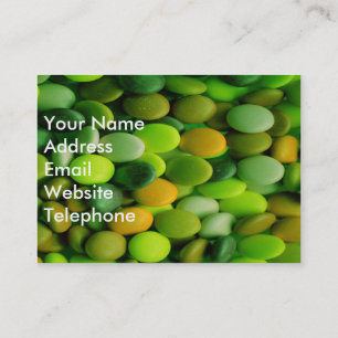 Tarjeta De Visita Botones Candy verde