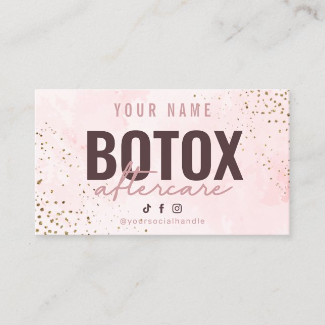 Tarjeta De Visita Botox Aftercare Card (Anverso)