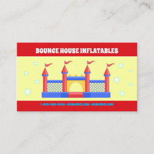 TARJETA DE VISITA BOUNCE HOUSE INFLATABLES FIESTA TRUCK BUSINESS