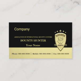 Tarjeta De Visita Bounty Hunter