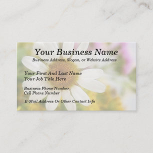 Tarjeta De Visita Bouquet de flores - Daisy blanco
