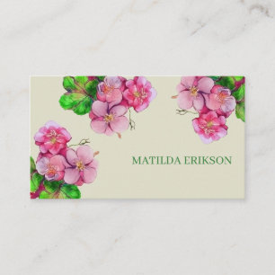 Tarjeta De Visita Bouquet de flores de ciclamen Saxifraga estolonife
