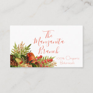 Tarjeta De Visita Bouquet de flores y frutas