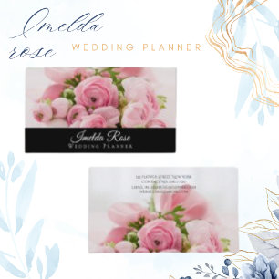 Tarjeta De Visita Bouquet de rosa rosado de Wedner Planner