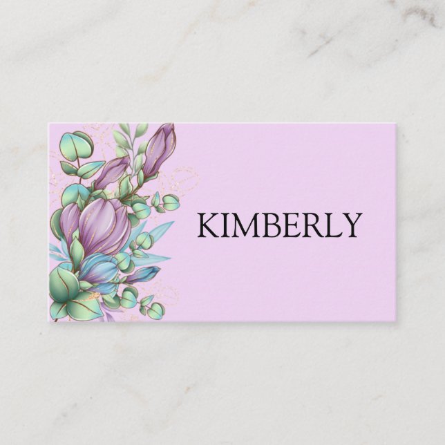 Tarjeta De Visita Bouquet deja flores (Anverso)