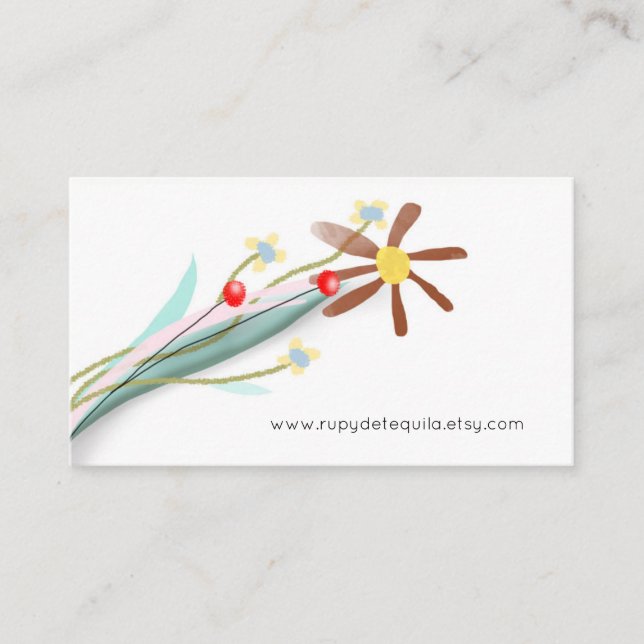 Tarjeta De Visita Bouquet minimalista (Anverso)