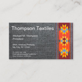 Tarjeta De Visita Boutique azul de la ropa vintage de la tela de los