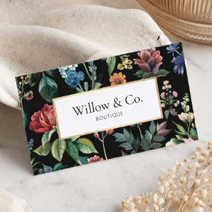 Tarjeta De Visita Boutique Botánica Elegante