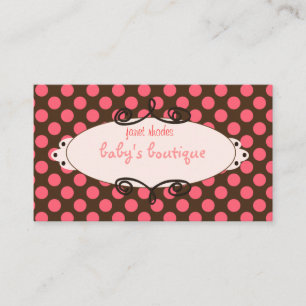 Tarjeta De Visita Boutique con estilo, lunares