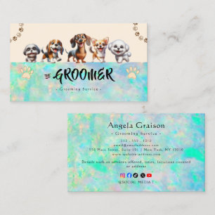 Tarjeta De Visita Boutique de aseo de perros cuidadora de mascotas c