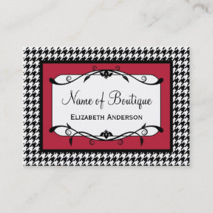 Tarjeta De Visita Boutique de Cuadros Burdeos