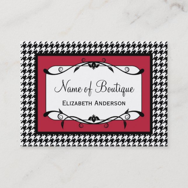 Tarjeta De Visita Boutique de Cuadros Burdeos (Anverso)