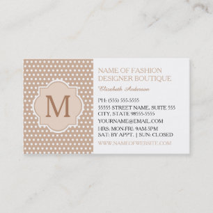 Tarjeta De Visita Boutique de Diseñador de Moda
