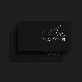 Tarjeta De Visita Boutique de Estilista de Pelo Minimal Caligrafía N