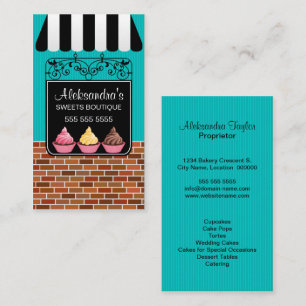 Tarjeta De Visita Boutique de la panadería de la magdalena