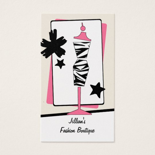 Tarjeta De Visita Boutique de la tienda de ropa - forma del vestido