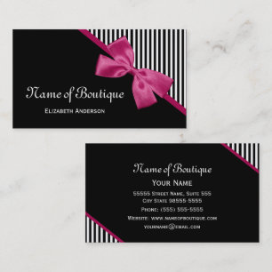 Tarjeta De Visita Boutique de lazo rosa Boutique