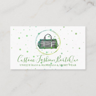 Tarjeta De Visita Boutique de moda bolsa Tienda Verde