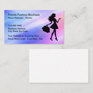 Tarjeta De Visita Boutique de moda femenina elegante