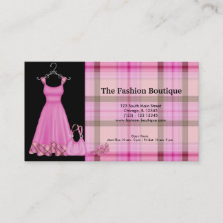 Tarjeta De Visita Boutique de moda (rosa)