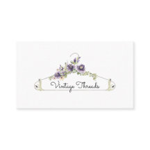 Boutique de Ropa | Logo de Percha de Ropa Floral