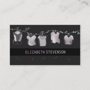 Tarjeta De Visita Boutique del guardarropa del diseñador del