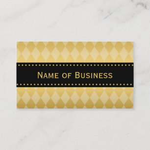 Tarjeta De Visita Boutique Harlequin de Oro