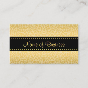 Tarjeta De Visita Boutique Leopardo Dorado