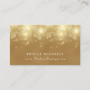 Tarjeta De Visita Boutique Luxury Gold Bokeh Glamour