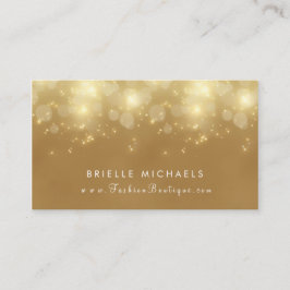 Tarjeta De Visita Boutique Luxury Gold Bokeh Glamour