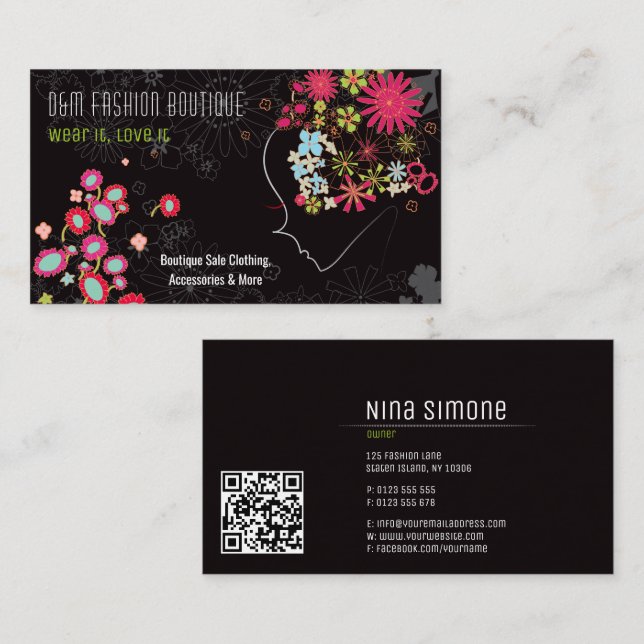 Tarjeta De Visita Boutique | Profesional (Anverso / Reverso)
