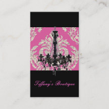 Boutique Vintage Pink Damask Chandelier