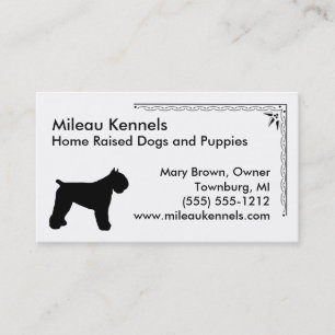 Tarjeta De Visita Bouvier des Flandres Silhouette