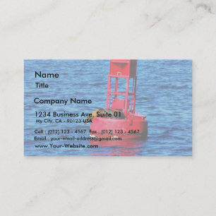 Tarjeta De Visita Bouy en la bahía de San Diego con un sello en él