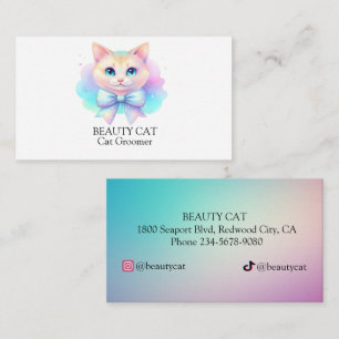 Tarjeta De Visita Bow Tie Cat